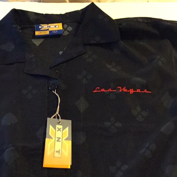 Las Vegas Flaming dice Poker shirt Size L - Picture 3 of 5